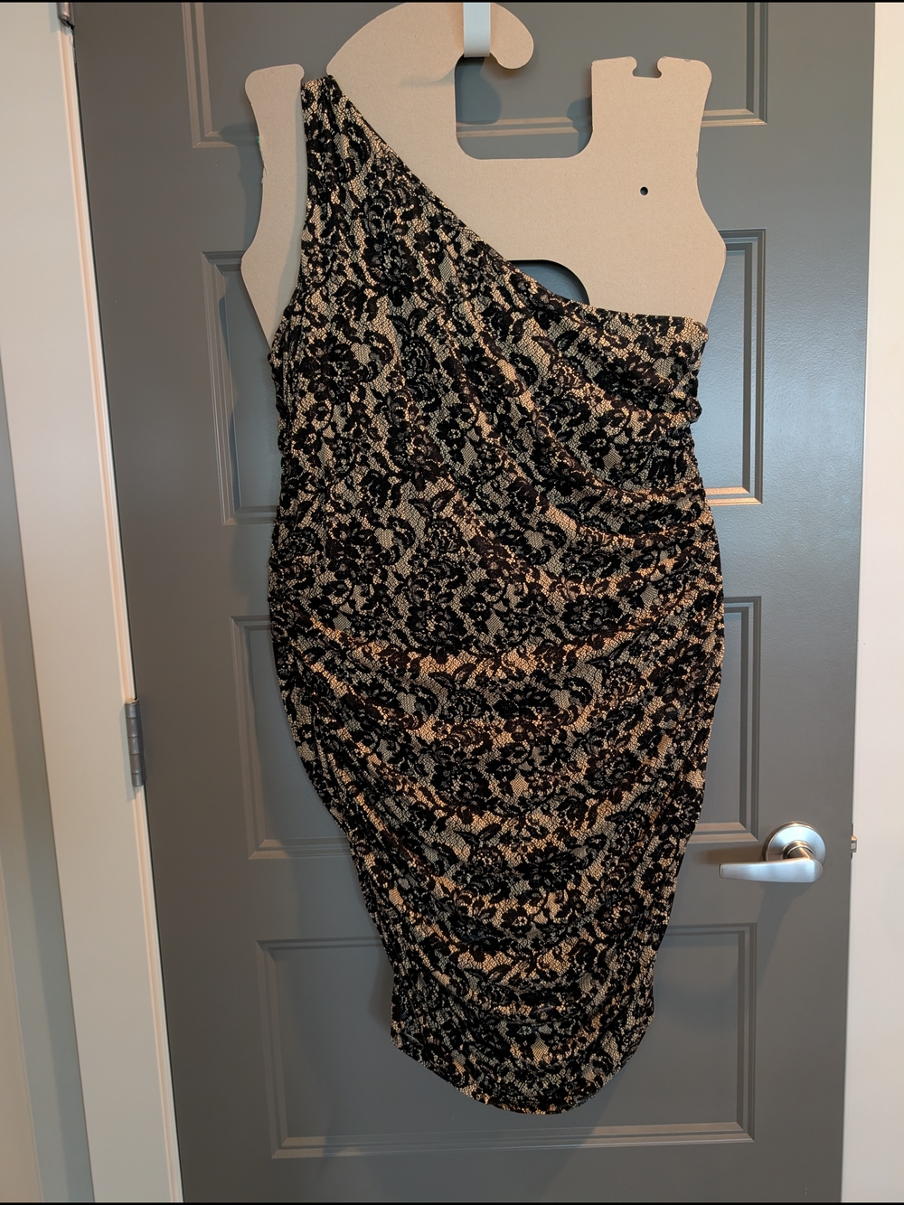 MICHAEL Michael Kors One-Shoulder Gathered Stretch Dress 1X NWT